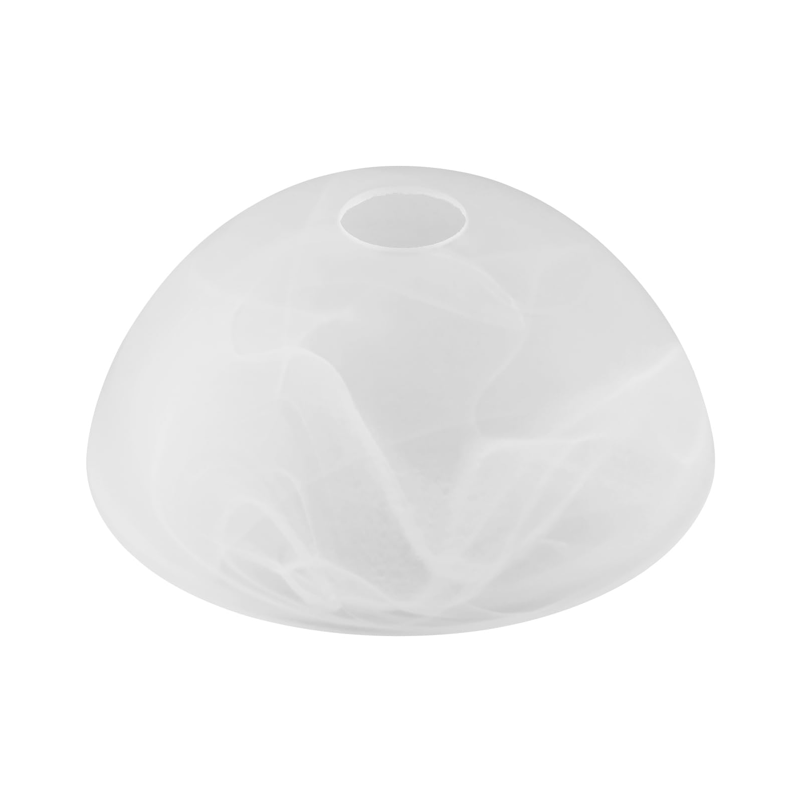 Abat-jour en verre blanc albâtre pour lampadaire, 34,8 cm de diamètre x 14,7 cm de haut
