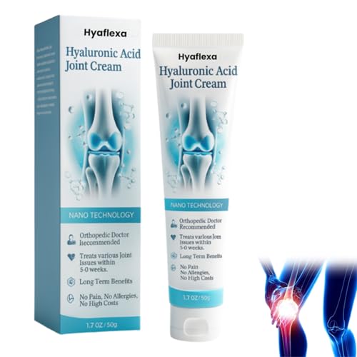 #VerdientProvisionen<br>Hyaflexa Hyaluronsäure Gelenkcreme Fortschrittlich Hyaluronic Acid Joint Cream Hyaflexa Gelenkcreme Natürliche Inhaltsstoffe für Rücken Nacken Hände Knie (1 Stück)