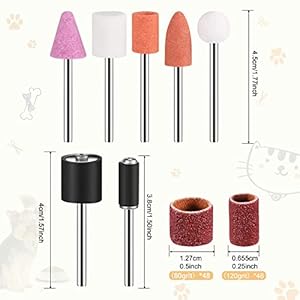 Kajaia 96 Pieces Pet Nail Grinder Replacement Kit with Grit Sanding Bands Pet Nail Smoother Dog Claw Care Multiple Models Grinding Drums for Dog Claw Trimmer Tools Grooming Supplies Kajaia 96 Pieces Pet Nail Grinder Replacement Kit with Grit Sanding Bands Pet Nail Smoother Dog Claw Care Multiple Models Grinding Drums for Dog Claw Trimmer Tools Grooming Supplies