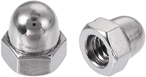 TERF® M6 Dome Cap Nuts M6 (6mm) Steel Dome Cap Hex Nut Head Acorn Nuts Cover - Pack of 20, Silver - Image 3