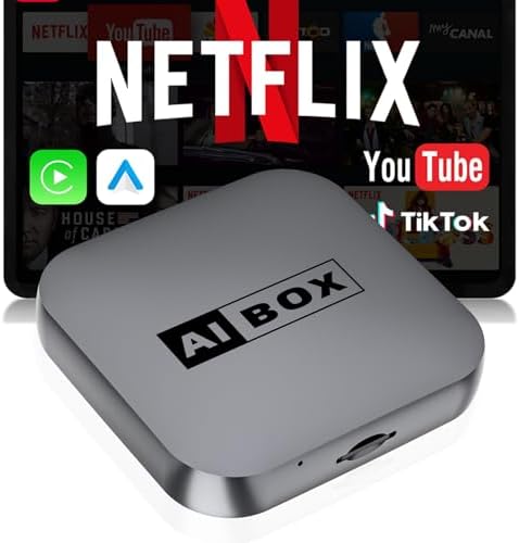 4th-Gen 2-in-1 Wireless Apple CarPlay Adapter 2025 & Android Auto Al Box [Upgraded 4GB+32GB] Magic Box 3.0 Streaming Dongle Support Netflix/YouTube, Only for Cars with Wired CarPlay/Android Auto