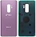 CELL4LESS Compatible Back Glass Cover Back Battery Door w/Pre-Installed Adhesive-Removal Tool- Camera Lens for Samsung Galaxy S9+ Plus - All Models G965 All Carriers- 2 Logo OEM Replacement (Purple)