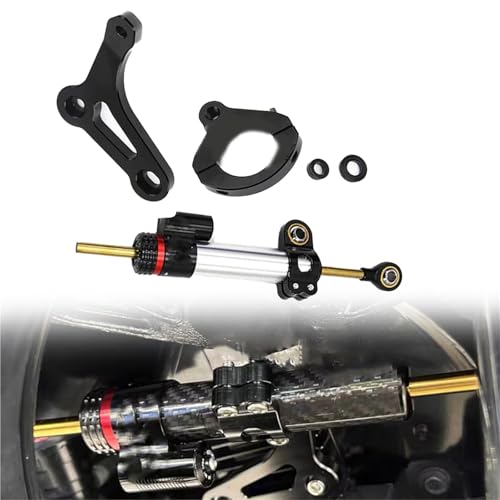 Kit montage support d'amortisseur stabilisation direction moto silver usiné CNC