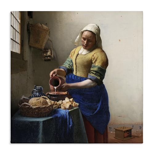 'The Kitchen Maid Johannes Vermeer Classical'| Canvas Art