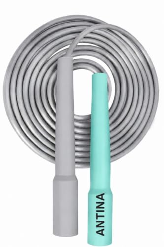 Image of Worldwide Adjustable Skipping Rope for Men & Women Speed Jump Rope for Exercise, Gym, Sports & Fitness(CYAN /GREY)