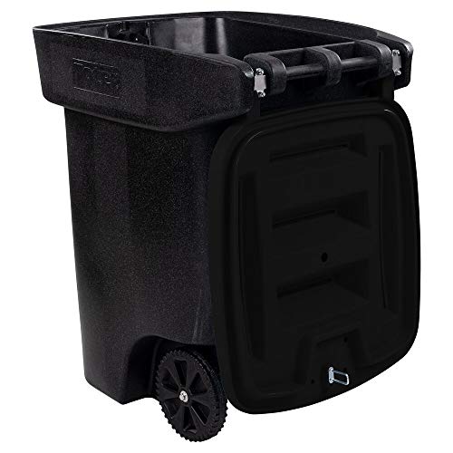 Caneca de basura rectangular con ruedas y tapa bloqueable miniatura 2