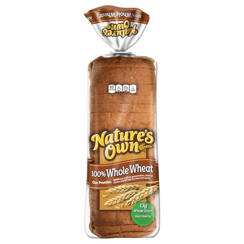 Nature's Own 100% Whole Wheat Bread, Sliced Non-GMO Sandwich Bread, 20 oz Loaf