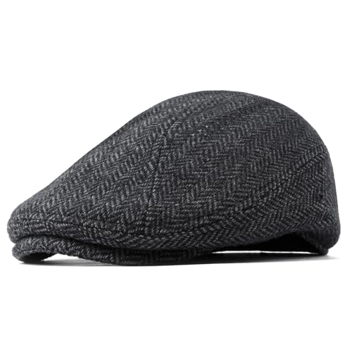 YDO DSNER Newsboy Flat Cap (US Alpha X-Large Dark Gray)