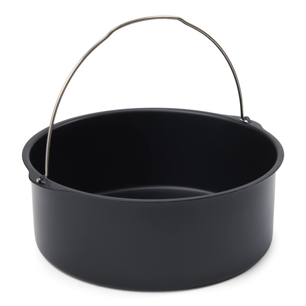 Patisse deep Cake pan for Air Fryer, Small, Black