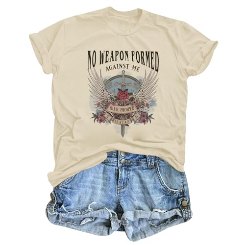 Christian Shirts for Women Bible Verse Boho Graphic Tees Shirt Religious Tshirts Vintage Floral Casual Summer Tops