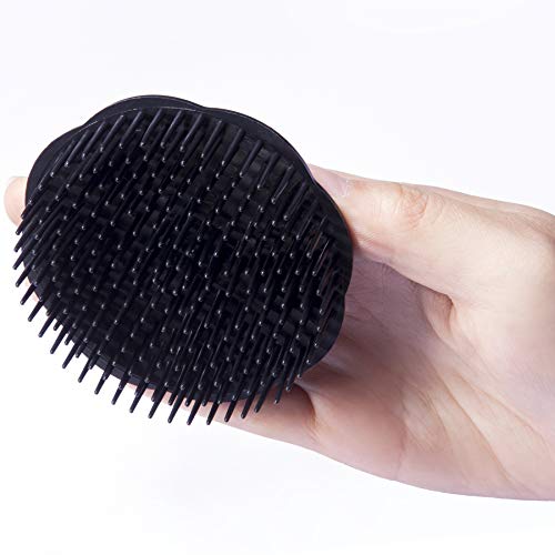 Aroveea Hair Scalp Brush Dandruff Cleaning Brush Shower Scalp Shampoo Brush Scalp Massager Pack Of 2 (Black And Red) #TOP1