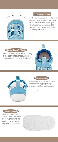 Baby Walking Shoes, Mesh Breathable Sandals, Non-Slip Star Sole3