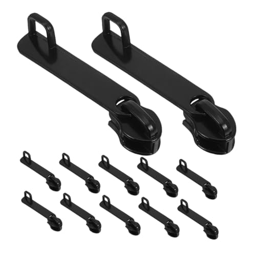 Mipcase 12Pcs Double Zipper Pull Tab Replacement Kit for Luggage and Travel Bags Durable Zipper Slider Repair Elegant Design for Smooth Operation and Increased