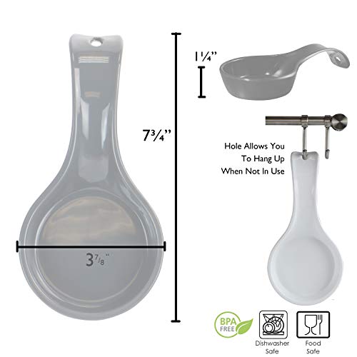 image for Calypso Basics by Reston Lloyd Spoon Rest, Orange, 3.9 x 7.75