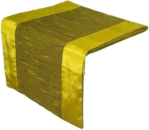 Artiwa Sale Lime Green Rectangle Silk Decorative Table Runner/Bed Runner Scarf 64 inch