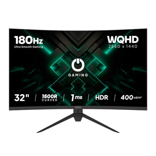 ODYS XP32 PRO-X 32 Zoll WQHD Curved Gaming Monitor, 180 Hz