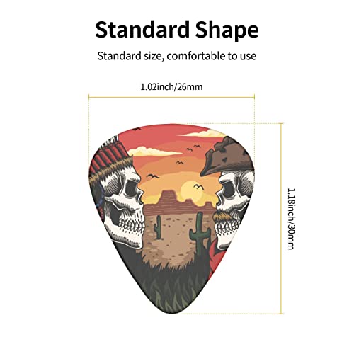 Lot de 12 médiators de guitare rétro indiens en forme de tête de mort pour guitare électrique, basse, acoustique, cadeau pour les amateurs de guitare avec boîte - Les Beatles, Paul McCartney, John Lennon, RIngo Starr, George Harrison Lot de 12 médiators de guitare rétro indiens en forme de tête de mort pour guitare électrique, basse, acoustique, cadeau pour les amateurs de guitare avec boîte – Image 6