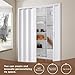 NeatiEase Accordion Door 60x80, Portable Interior PVC Folding Door, Bifold Closet Doors with Latch, Handle, Mounting Hardware