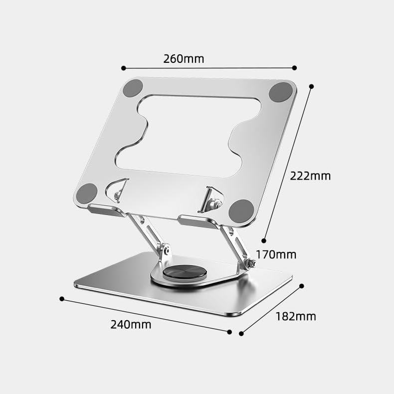 Support ordinateur portable rotatif pliable dissipation thermique