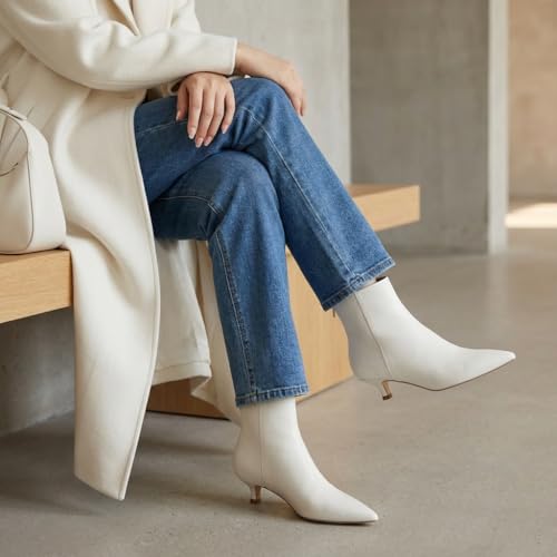 Image of CUSHIONAIRE Women's Barbi Pointed Toe Kitten Heel Bootie - Soft Vegan Leather, Memory Foam, Wide Widths, and Back Zipper