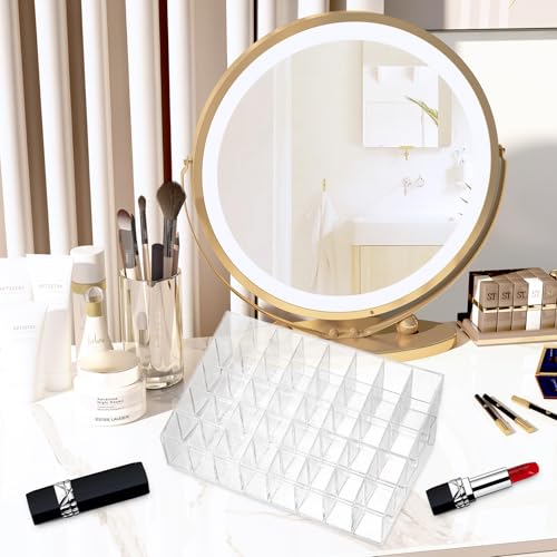 DEARBAG Organizador de pintalabio con 40 compartimentos para maquillaje, transparente, acrílico, para brillo de labios, esmalte - imagen 3