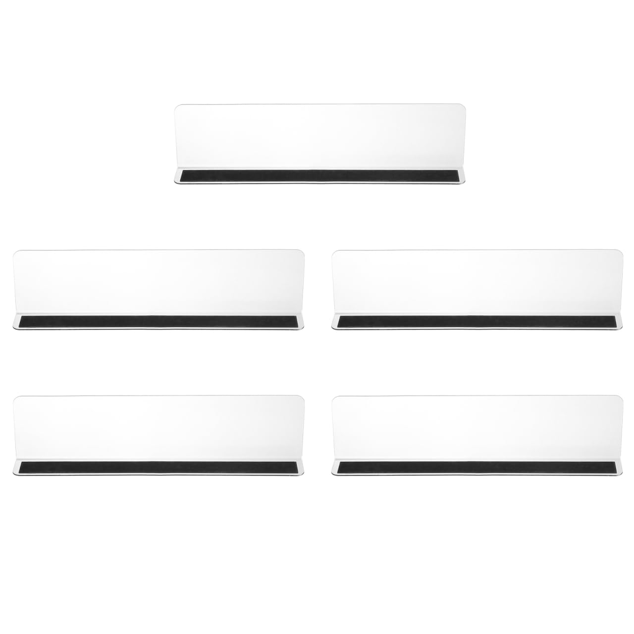 VILLCASE 5pcs Magnetic Plastic Shelf Divider PVC Baffle for Supermarket Retail Store Organization Classification Panels for Easy Product Access