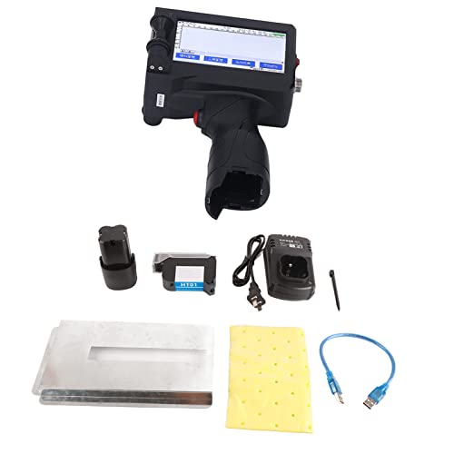 Image of Hilitand Handheld Inkjet Printer, Quick Drying Portable Handheld Inkjet Printer with LED for Barcode Label, 3D Printer Platforms