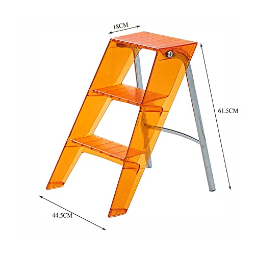 Escabeau pliable 3 marches robuste et plateforme portable multi-usage