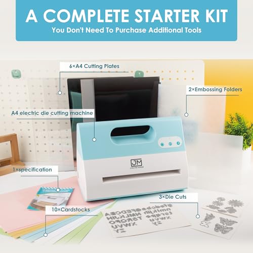 Portable Automatic A4 Die Cutting & Embossing Machine for Arts & Crafts, Scrapbooking & Cardmaking,9” Opening (Blue) - Image 3