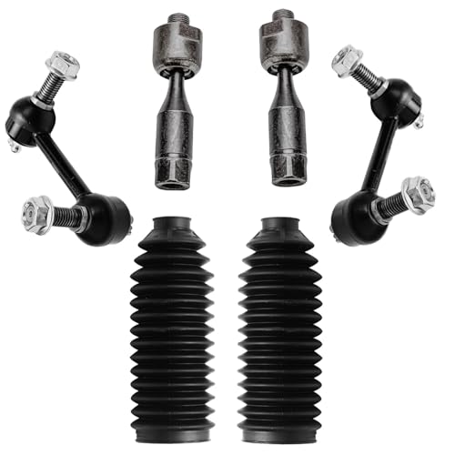 Image of Detroit Axle - 4WD 16pc Front End Kit for 2004-2007 Chevy Trailblazer GMC Envoy Buick Rainier 2005-2009 Saab 9-7X, 2 Upper Control Arms 2 CV Axles 4 Ball Joints 4 Tie Rods 2 Sway Bars 2 Boots