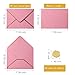 50 Pack 5x7 Envelopes with Gold Border, Pink A7 Envelopes V Flap Envelopes for Invitation, Wedding, Graduation, Birthday Party, Chritsmas, Baby Shower
