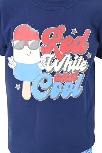Image of Boys 2pc Shorts Set Outfit Short Sleeve Shirt with Fun Applique Print and Shorts