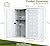 ZZM HDPE Outdoor Storage Shed, Outdoor Plastic Storage Cabinet, Horizontal Resin Tool Shed for Garden, All Weather Outdoor Storage Clearance, DIY Usage, with one Shelf (White)