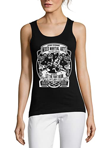 T-shirt MMA Let The Fight Begin en coton léger sans manches pour femme
