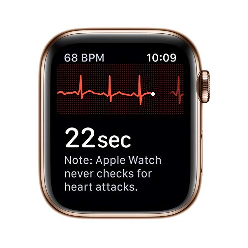 Image of Apple Watch Series 5 (GPS + Cellular, 44mm) - Gold Stainless Steel Case with Gold Milanese Loop