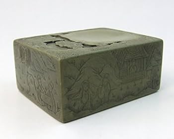 端渓蘭亭硯 細密彫刻 石硯 唐木箱付 文房四宝　中国美術　書道具 硯　未使用 端渓蘭亭硯 細密彫刻 石硯 唐木箱付 文房四宝 中国美術 書道具 硯 LA