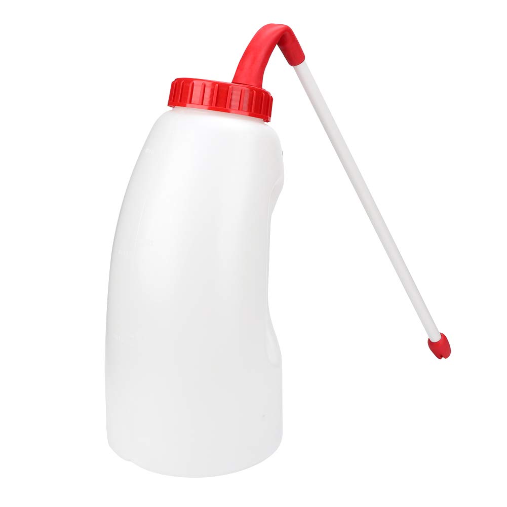 Ymiko Biberón de alimentación longitudinal para terneros Alimentador de Leche para terneros con Tubo estomacal, biberón de plástico de Gran Capacidad para terneros, 4L
