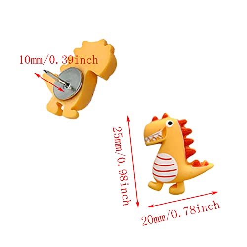 30 Pcs Cute Dinosaur Decorative Push Pin Animal Thumbtack Photo Memo Note Drawing Pins Multi-Functional Pushpin Tool Cork Board Office Accessories #TOP1