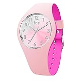 Wasserdichtigkeit bis 10 ATM Ice-Watch - ICE duo chic Pink silver - Rosa Damenuhr mit Silikonarmband - 016979 (Small)