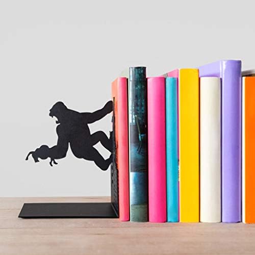Balvi - Kong decorative metal bookend in black colour. Original design