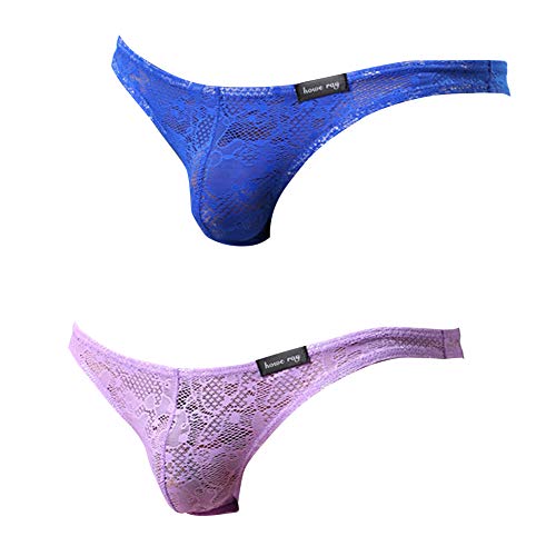 sandbank Men’s Sexy Lingerie Lace Panties Bikini T-Back Thong G-String Underwear