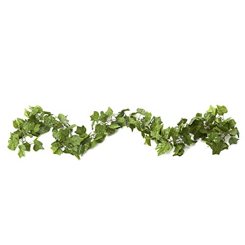 Simply Elegant Artificial Silk Grape Leaf Vine Foliage Garland - Artificial Greenery Garland For Room Decor, Wedding, Table, Cabinet Decoration - 90" L (7.5 Feet) – Green #TOP13