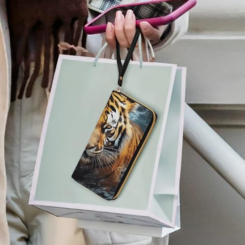 Portefeuille en cuir compact anti-encombrement imprimé girafe unique - 6