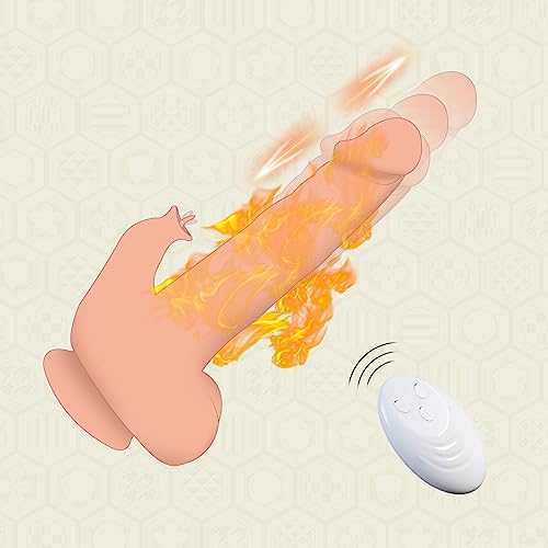 ディルド 電動ディルド バイブ【10種類ピストン 高速伸縮回転・振動・舌舐 スイング＆40℃加熱】バイブ 女性用二点同時責め 全長20.5CM Gスポット刺激ピストン ローター 潮吹き電マ バイブレーター リモコンバイブ 遠隔操作10M 强力吸盤付き 二層構造 シリコン制 柔軟 高弾力 完全防水 大人のおもちゃ リアル オナニー 電動マッサージ ア - 画像1