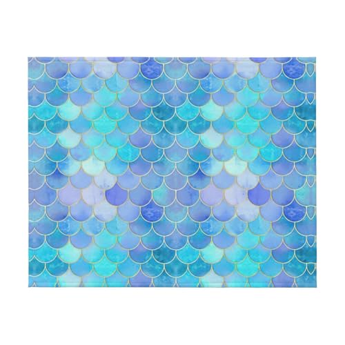 Couverture douce chaude légère voyage plaid écailles sirène