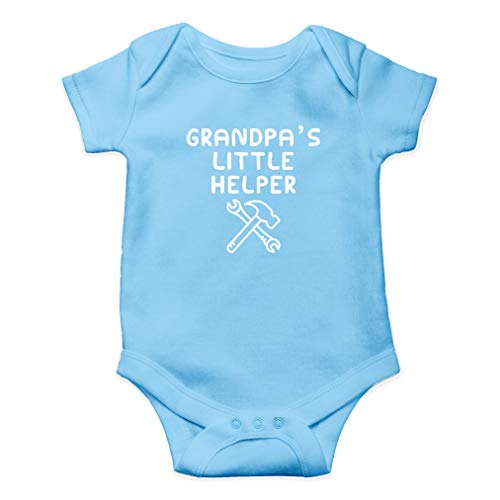Image of AW Fashions Grandpa's Little Helper - I Love My Grandfather, He Is My BBF - Cute One-Piece Infant Baby Bodysuit