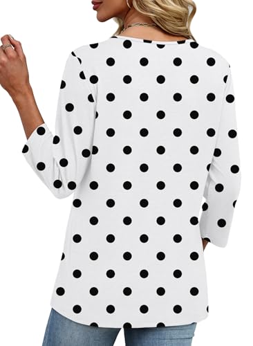 Image of XIEERDUO 3 /4 Length Sleeve Womens Tops V Neck T Shirts Summer Clothes Basic Blouses Dressy Casual 2026 Spring Outfits
