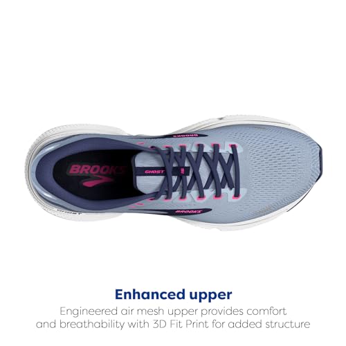 Brooks Brooks Women's Ghost 15 Neutral Running Shoe - Kentucky Blue/Peacoat/Pink - 5 Medium