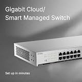 Zyxel 24 Port Przełącznik Ethernet | Smart Managed | GS1915-26v2 | 24x GbE + 2x GbE SFP Porty Uplink, Bezwentylatorowy, NebulaFlex, VLAN, QoS, Zestaw Ścienny i Rack w Komplecie