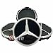 4 Caps kompatible Abdeckung für Mercedes 60mm glänzend schwarz für Legierungsräder